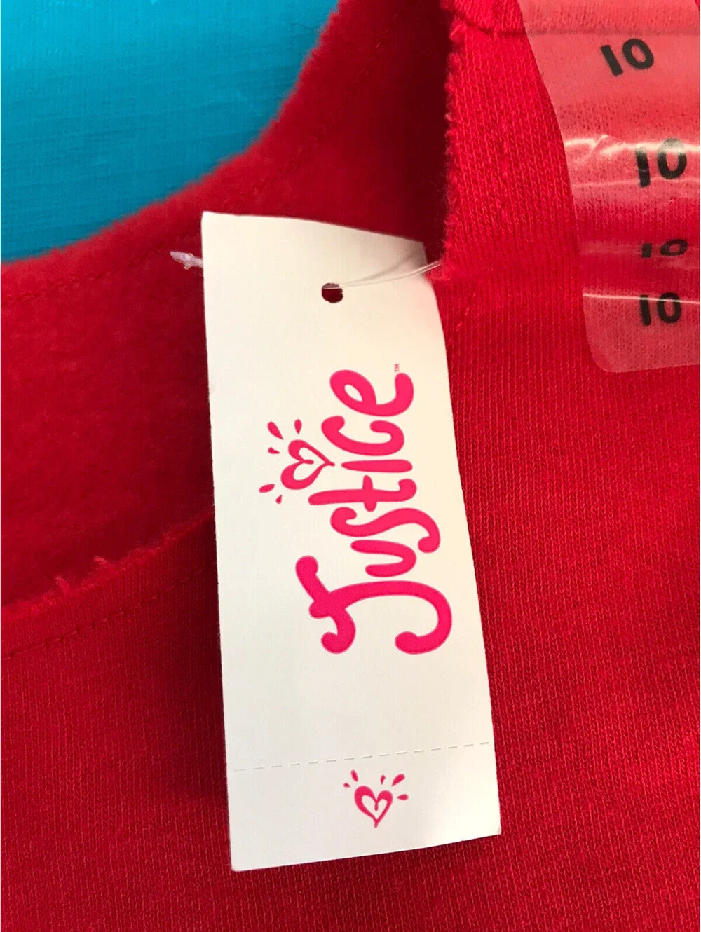Justice Sweatshirt. Red with Star on Front. Changing Sequins. Size Girls 10. NWT